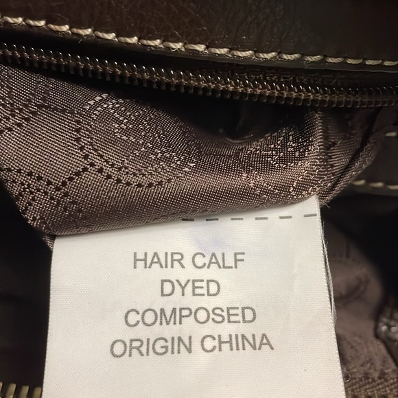 Vintage Michael Kors Handbag, Brown Leather with Dyed Calf Hair in Leopard, Med - Picture 15 of 16